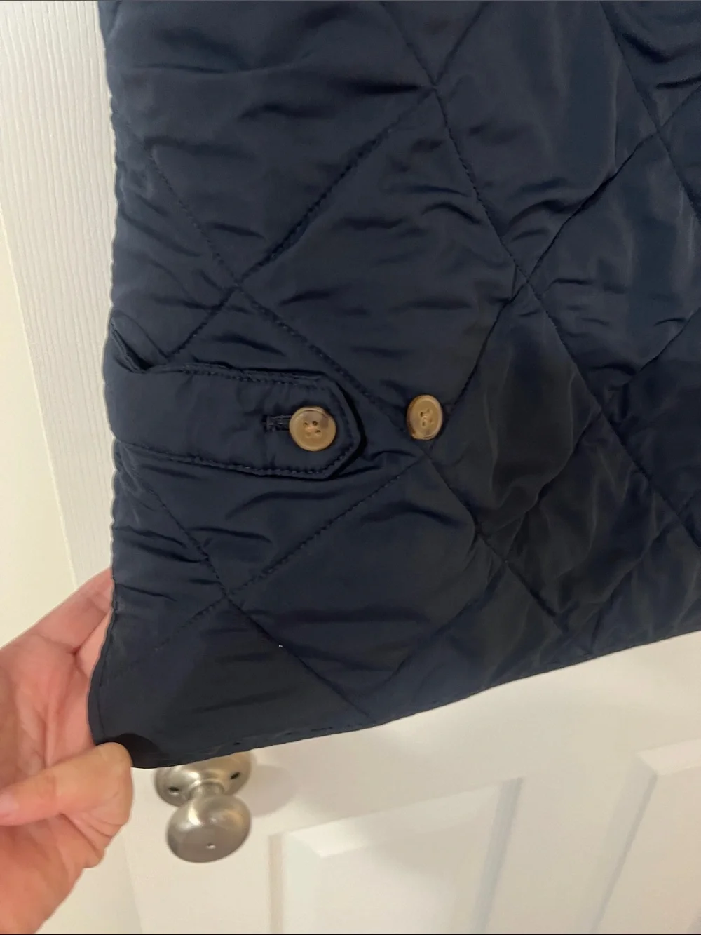 J. Crew Quilted Reversible Navy and Khaki Men's Vest